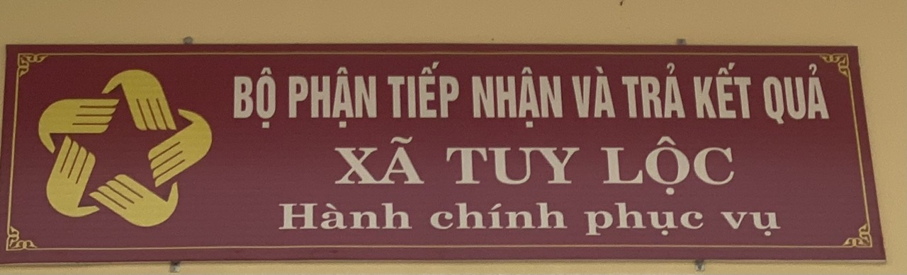 Thông tin liên hệ Bộ phận Một cửa UBND xã Tuy Lộc;