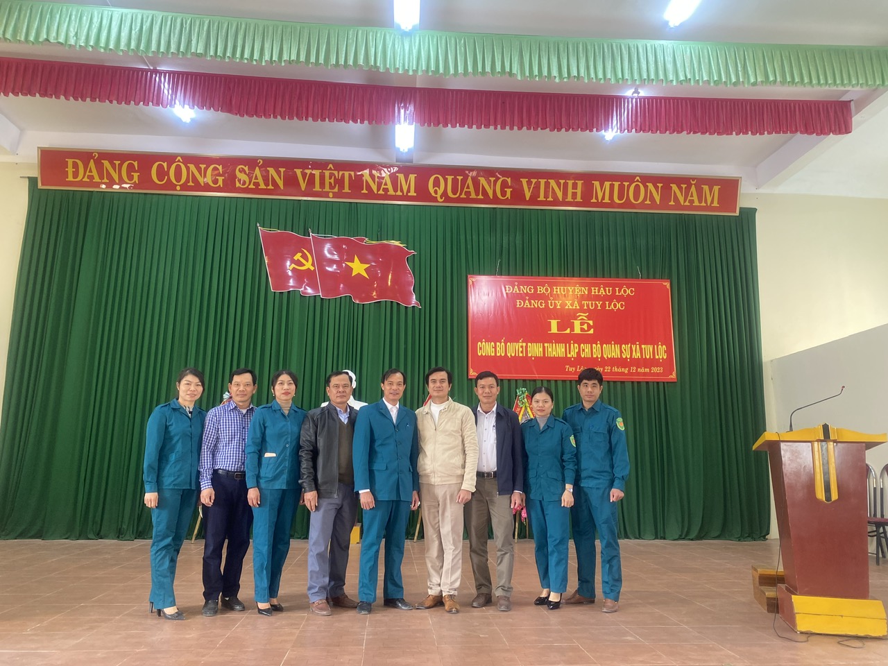 Tuy Lộc tổ chức Lễ công bố quyết định thành lập chi bộ quân sự xã